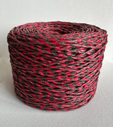 Multicolor Paper Raffia  Cherry Red & Black