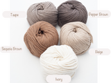 Silky-Soft Cotton Ball - 3 mm - Taupe ♻️