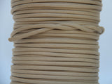 100% Natural Beeswax Flat Cotton Cord - 4mm - Beige