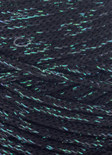 ✨  Outdoor Wonder Braided Cord - 2 mm - Black & Cyan