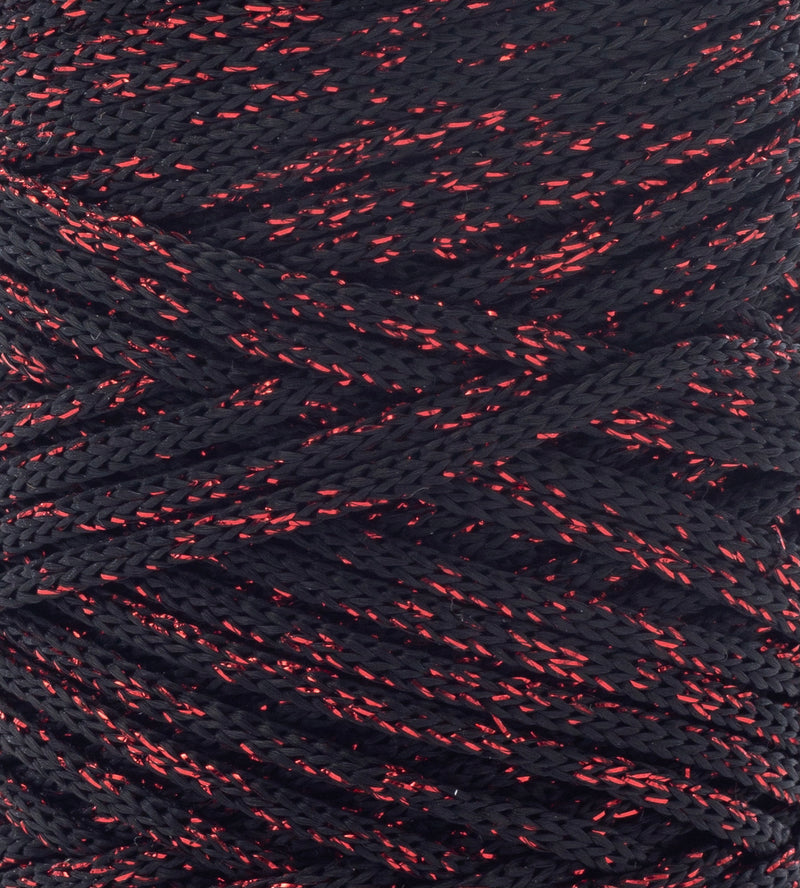 ✨  Outdoor Wonder Braided Cord - 2 mm - Black & Red