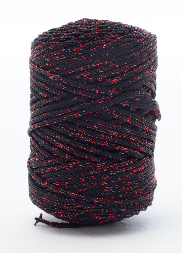 ✨  Outdoor Wonder Braided Cord - 2 mm - Black & Red