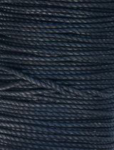 100% Natural Beeswax Cotton Rope 3 ply - 3 mm - Blackest Black