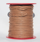 100% Natural Beeswax Cotton Rope 3 ply - 3mm - Cafe Au Lait