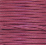 100% Natural Beeswax  Flat Cotton Cord - 4mm - Garnet