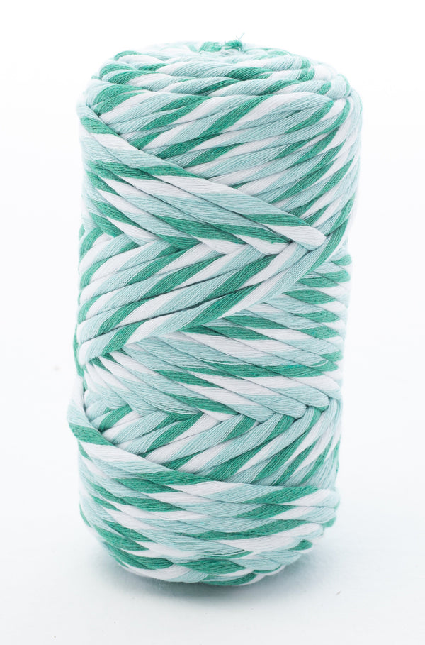 Multicolor Cotton Cord - Single Strand - 4 mm - Mint Please  ♻️