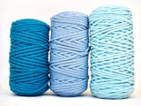 Cotton Braided Cord - 5mm - Sky Blue ♻️