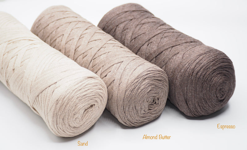 Cotton Ribbon Cord - 6mm - Almond Butter ♻️