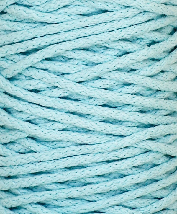 Cotton Braided Cord - 5mm - Sky Blue ♻️