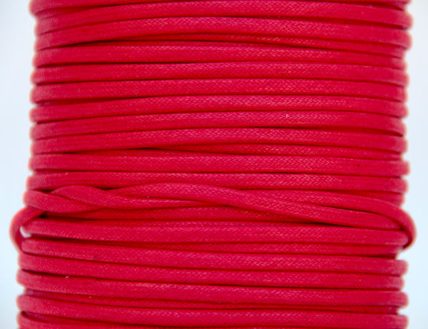 100% Natural Beeswax  Flat Cotton Cord - 4mm - Scarlett