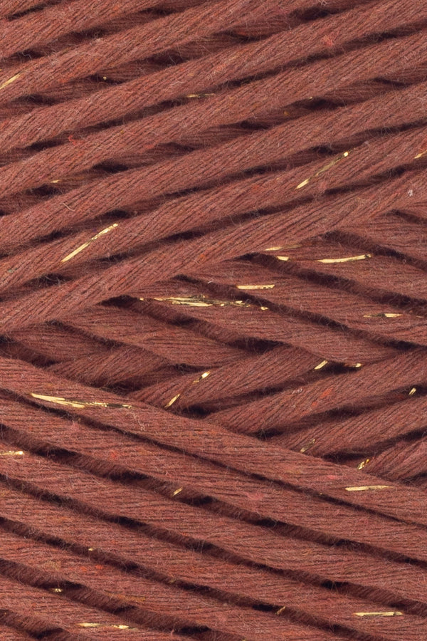 ✨  Exclusive Cotton Cord - 4 mm - Single Strand - Toasted Cinnamon ♻️