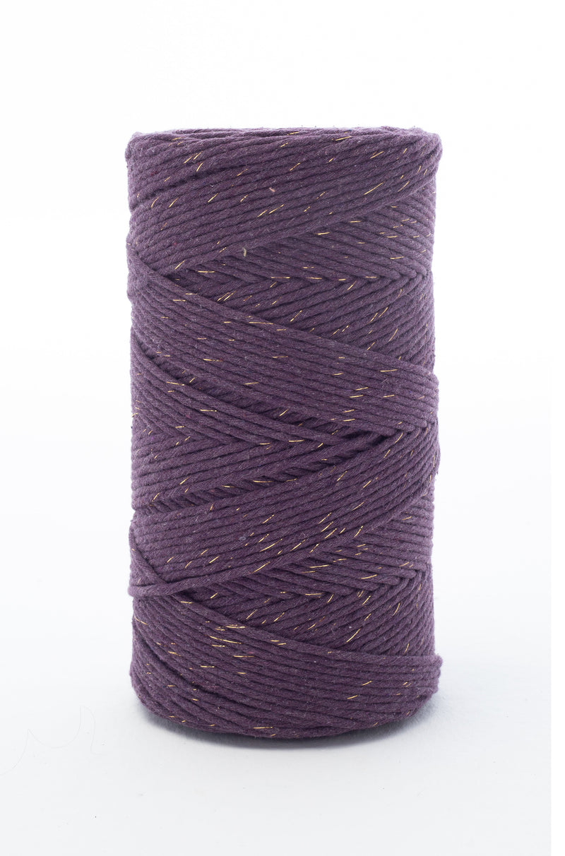 ✨  Exclusive Cotton Cord - 4 mm - Single Strand - Plum ♻️