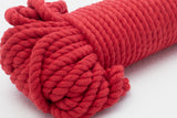 Cotton Rope - 3 Ply - 5 mm - Red ♻️