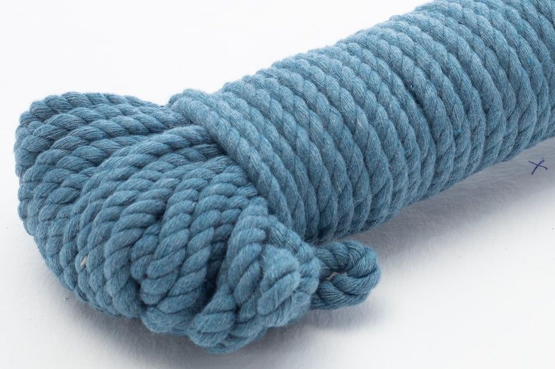 Cotton Rope - 3 Ply - 5 mm - London Blue ♻️