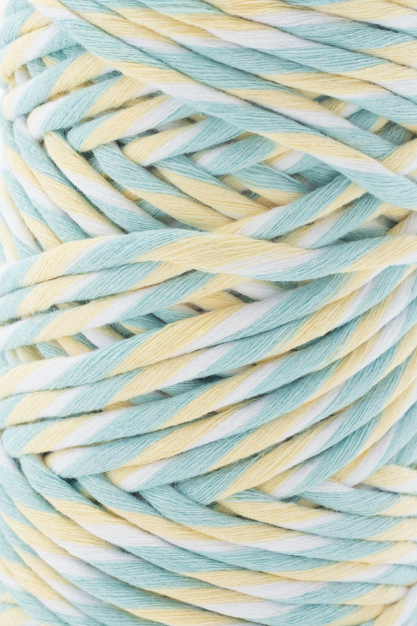 Multicolor Cotton Cord - Single Strand - 4 mm - Spring is in the Air ♻️