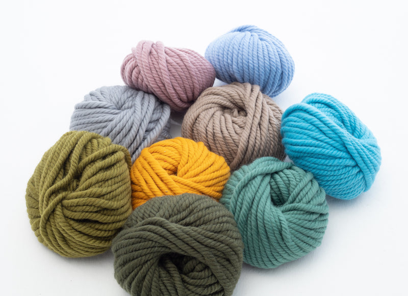 Super Chunky Wool Yarn - Olive