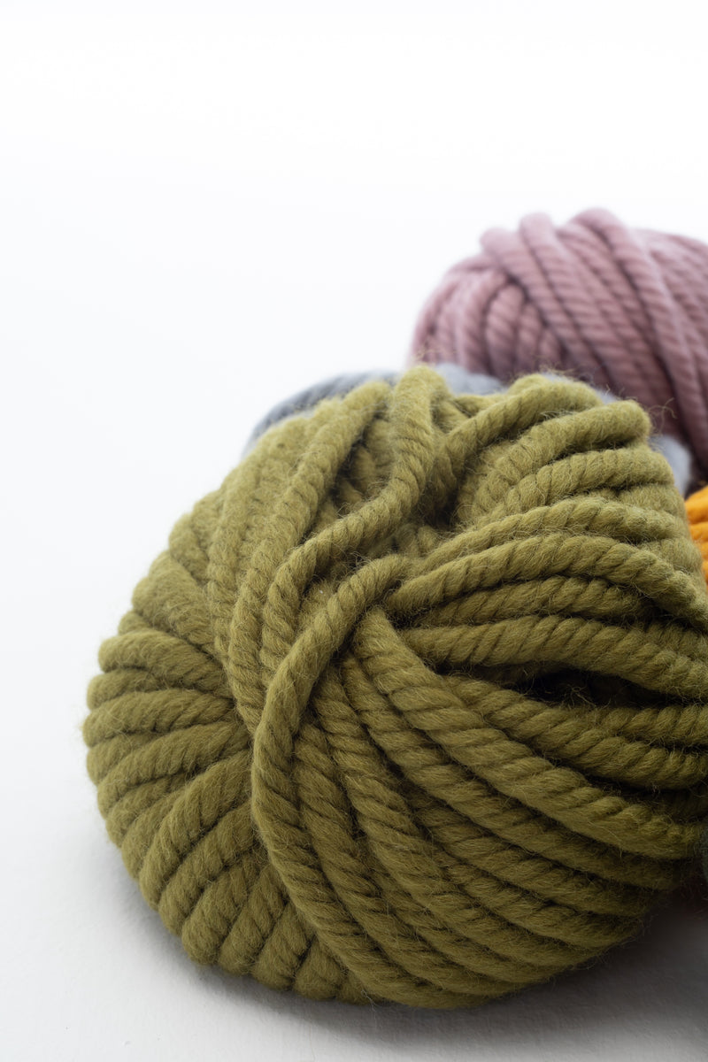 Super Chunky Wool Yarn - Olive