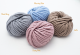 Super Chunky Wool Yarn - Cloud Gray