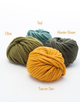 Super Chunky Wool Yarn - Olive