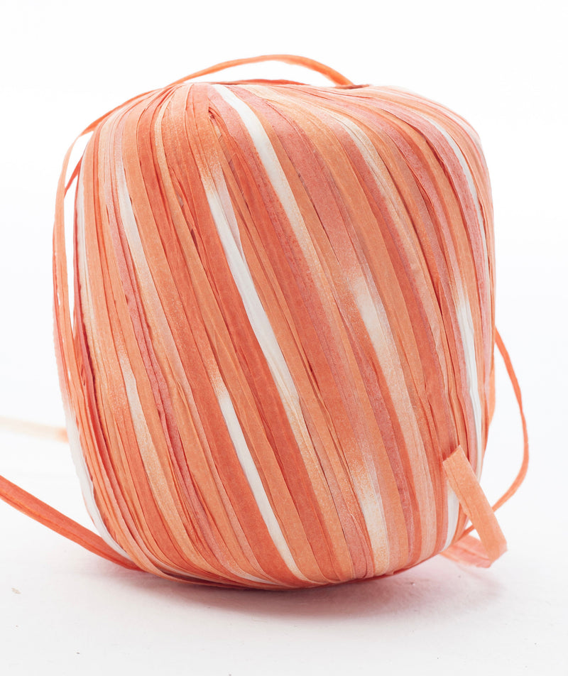 Ombre Paper Raffia Ribbon - Oranges & Cream ♻️